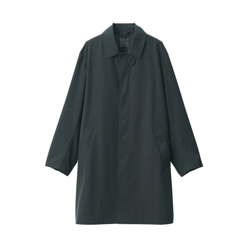 Men's Water Repellent Stand Fall Collar Coat Black MUJI