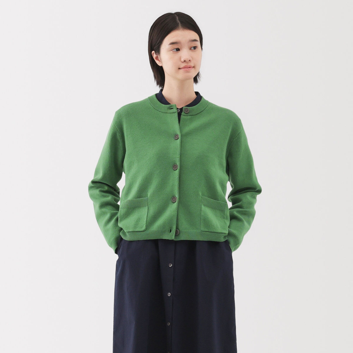 Women's Washable Crew Neck Cardigan