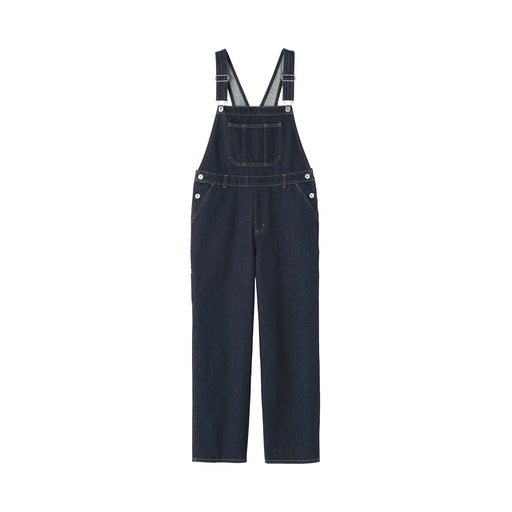 Kapok Blend Denim Overalls Dark Navy MUJI