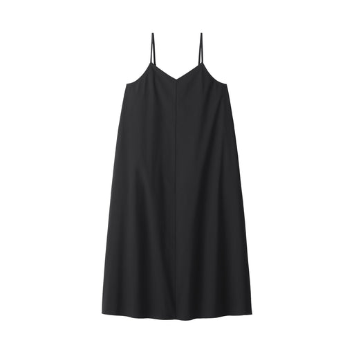 Women's Easy-Dry Broadcloth Camisole Dress Black MUJI