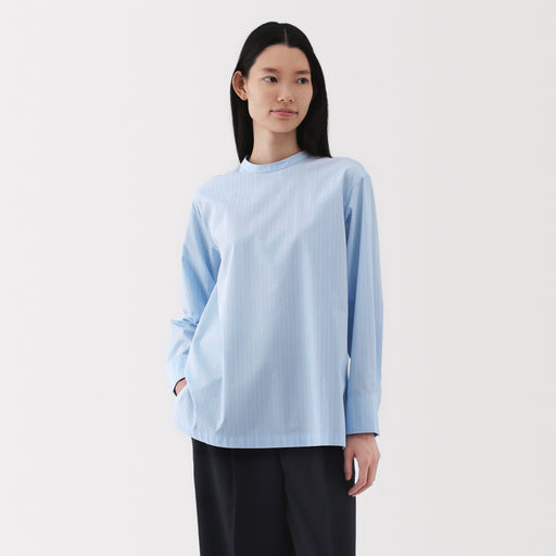 Women's Easy-Dry Broadcloth Long Sleeve Blouse MUJI