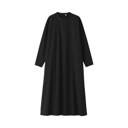 Women's Easy-Dry Broadcloth Pullover Dress Black MUJI