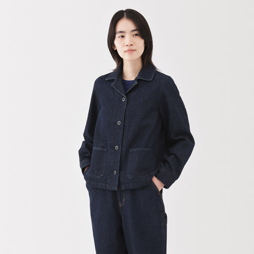 Women's Kapok Blend Denim Jacket MUJI