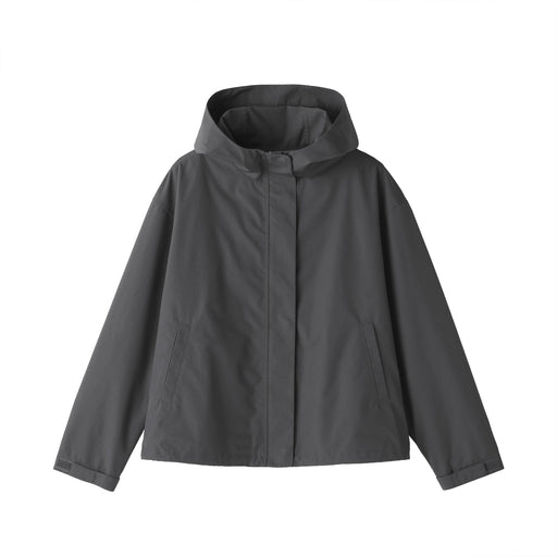 Women's Water Repellent Hooded Jacket Medium Gray MUJI