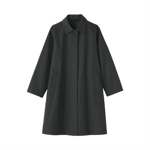 Women's Water Repellent Stand Fall Collar Coat Dark Gray MUJI