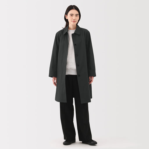 Women's Water Repellent Stand Fall Collar Coat MUJI
