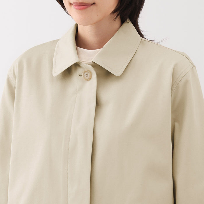 Women's Water Repellent Stand Fall Collar Coat | MUJI USA Women's Water Repellent Stand Fall Collar Coat | MUJI USA