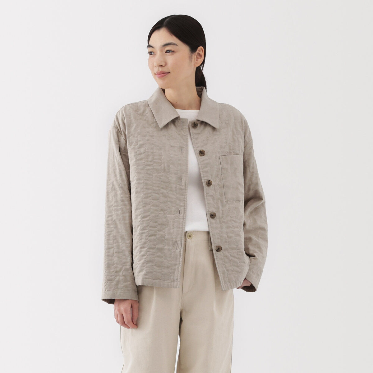 Women's Kapok Blend Double Gauze Quilted Jacket