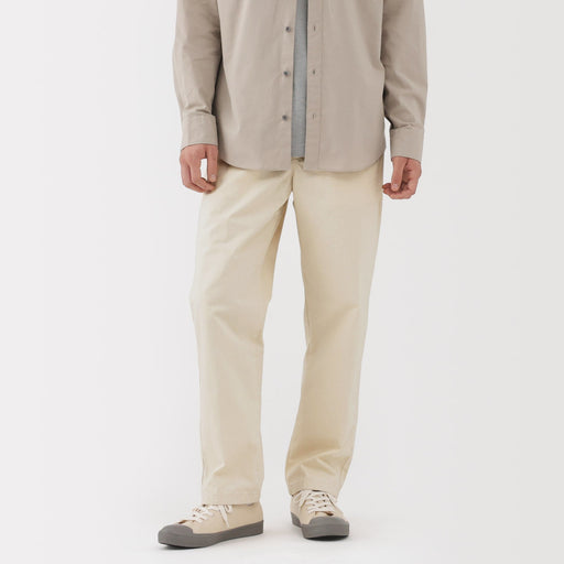 Men's Washed Denim Easy Pants - Natural MUJI