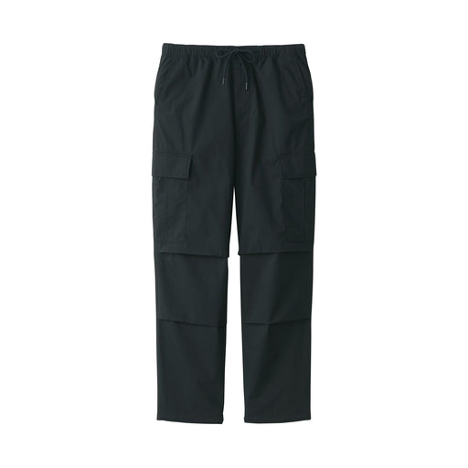 Men's Washed Easy Cargo Pants Black MUJI