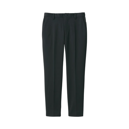 Men's Stretch Jersey Pants with No Darts Black MUJI