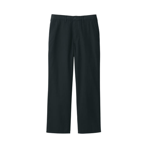 #deleted - Men's Kapok Blend Herringbone Wide Pants AE0ZI25S Black MUJI