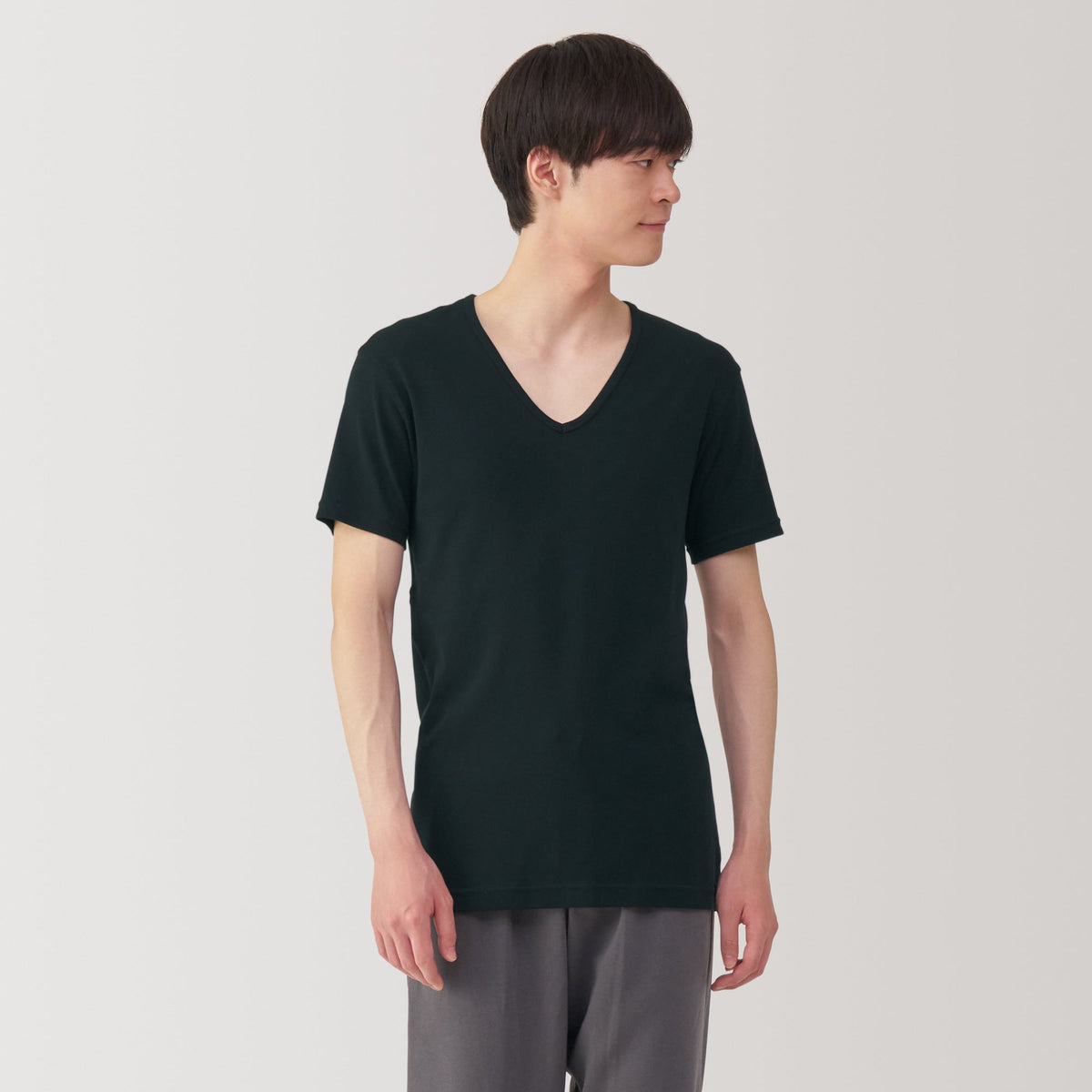 Men's Moisture-Wicking Cotton V-Neck T-Shirt