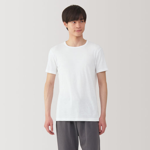 Men's Moisture-Wicking Cotton Crewneck T-Shirt MUJI
