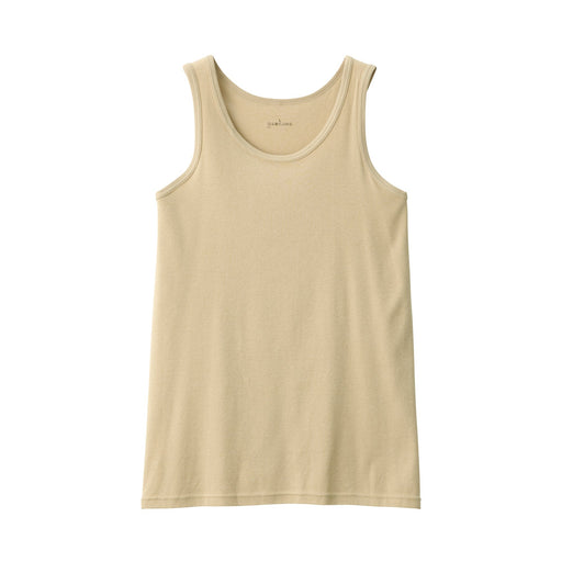 Men's Moisture-Wicking Cotton Tank Top Beige MUJI
