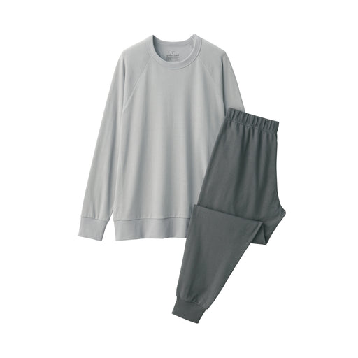Men's Loose-Twist Sweatshirt Loungewear Set Gray MUJI