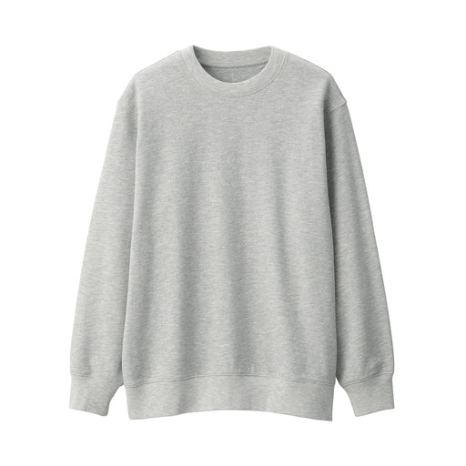 Men's Slub Jersey Crewneck Pullover Gray MUJI