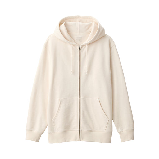 Men's Slub Jersey Zip Up Hoodie Natural MUJI