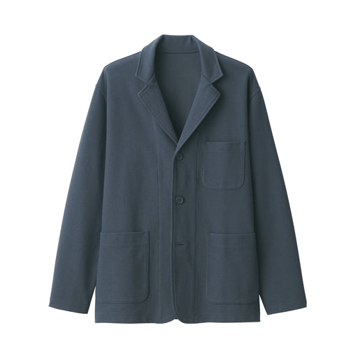 Men's Double Knit Jacket Dark Navy MUJI