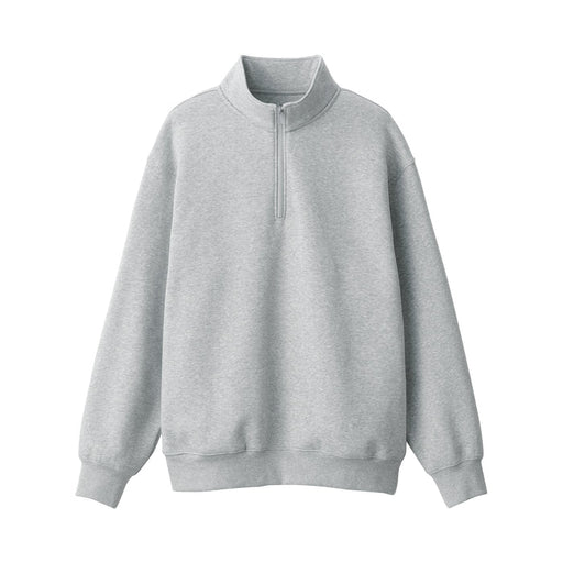Men's Half-Zip Sweatshirt Gray MUJI