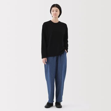 Washed Denim Easy Tapered Pants MUJI