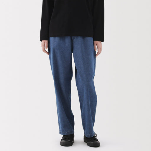 Washed Denim Easy Tapered Pants MUJI