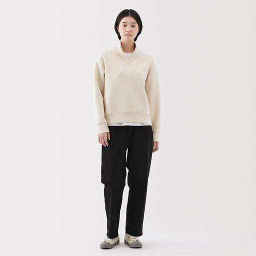 Women's Washed Cotton Easy Tapered Pants MUJI