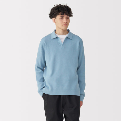 Men's Ribbed Skipper Pullover MUJI
