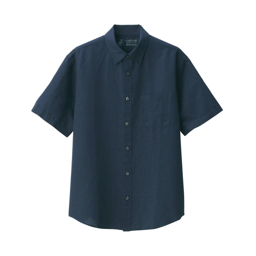Men's Hemp Cotton Shirt Navy MUJI