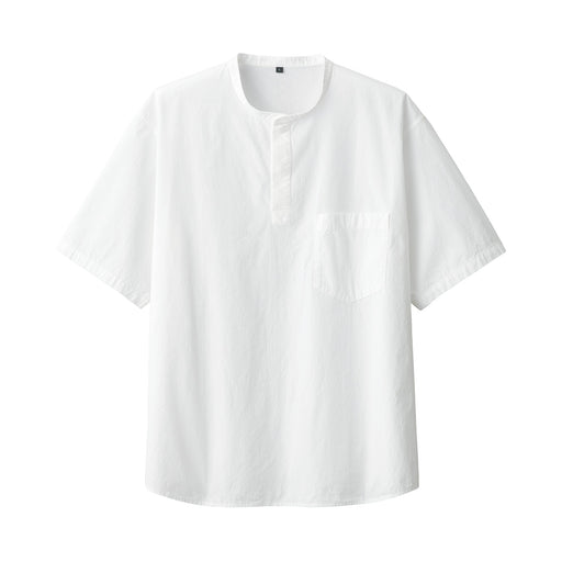 Men's Cool Touch Henley T-Shirt White MUJI