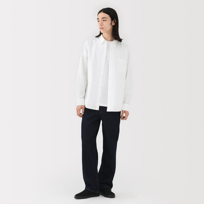 muji dress shirt Men's Washed Oxford Button Down | Men's Fashion effortless wear Men's Shirts & Polos |