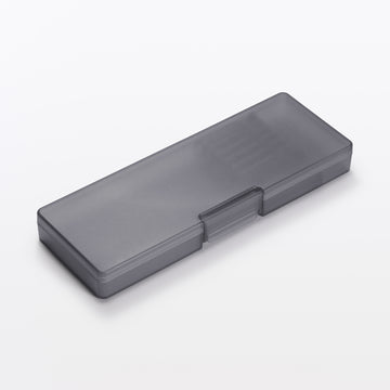 Polypropylene Pencil Case with Detachable Divider - Dark Gray MUJI