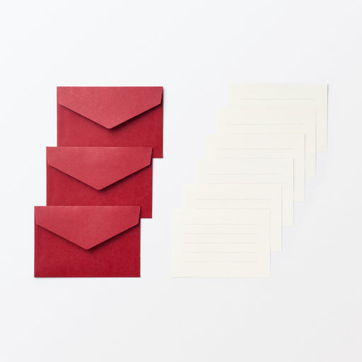 Mini Letter Writing Set - Burgundy MUJI