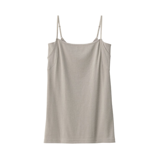 Women's Moisture-Wicking Cotton Camisole with Sweat Pads Medium Gray MUJI
