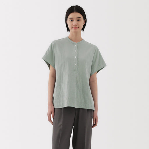 Women's Kapok Blend Double Gauze Blouse MUJI