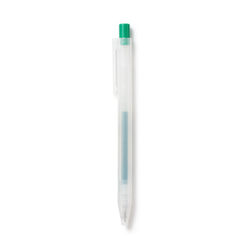 Smooth Gel Ink Ballpoint Knock Pen 0.3 mm - Green MUJI