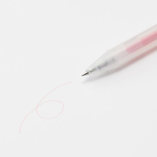 Smooth Gel Ink Ballpoint Knock Pen 0.3 mm - Pink MUJI