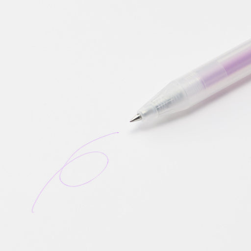Smooth Gel Ink Ballpoint Knock Pen 0.3 mm - Purple MUJI