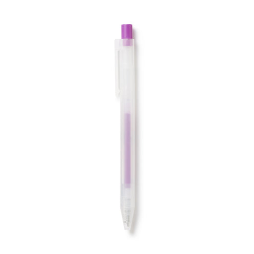 Smooth Gel Ink Ballpoint Knock Pen 0.3 mm - Purple MUJI