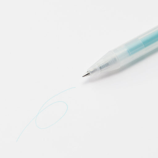 Smooth Gel Ink Ballpoint Knock Pen 0.3 mm - Cyan MUJI