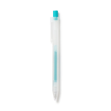 Smooth Gel Ink Ballpoint Knock Pen 0.3 mm - Cyan MUJI