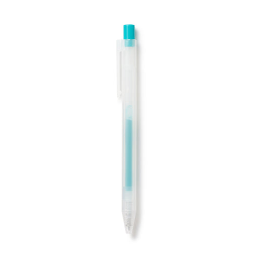 Smooth Gel Ink Ballpoint Knock Pen 0.3 mm - Cyan MUJI