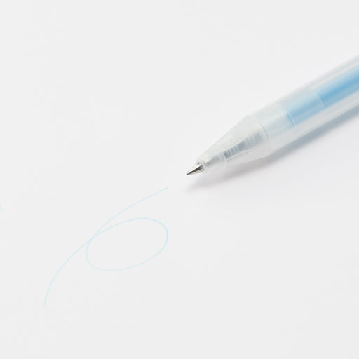 Smooth Gel Ink Ballpoint Knock Pen 0.3 mm - Light Blue MUJI