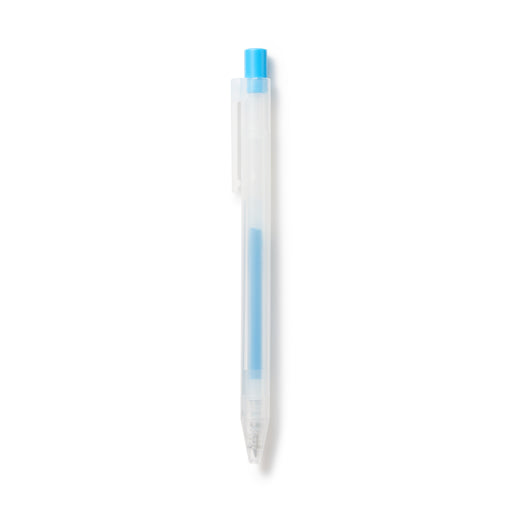 Smooth Gel Ink Ballpoint Knock Pen 0.3 mm - Light Blue MUJI