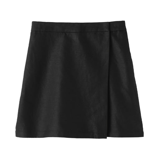 Women's Hemp Blend Twill Skort Black MUJI