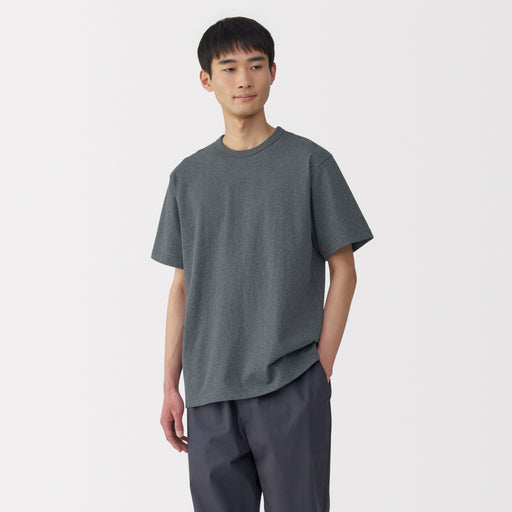 Men's Washed Heavyweight Crewneck T-Shirt MUJI