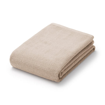 Twin Pile Small Bath Towel with Loop Pink Beige MUJI