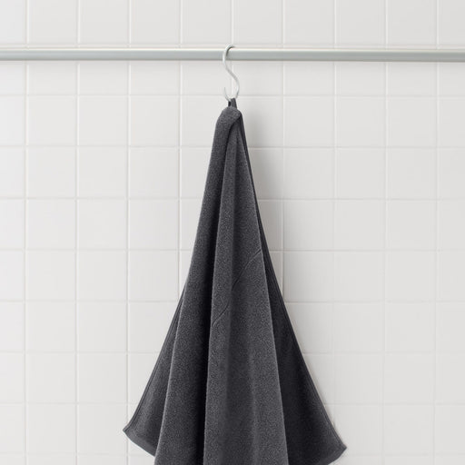 Cotton Twin Pile Large Bath Towel with Loop Charcoal MUJI