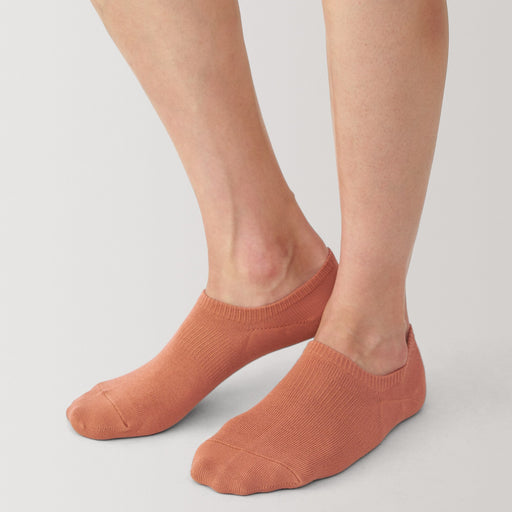 Right Angle Sneaker Socks Light Orange MUJI