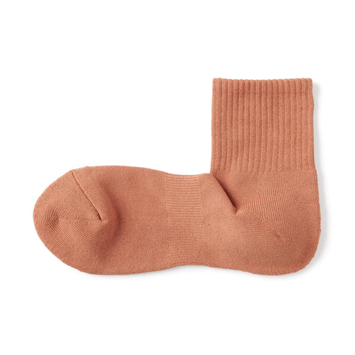 Right Angle Pile Short Socks Orange MUJI